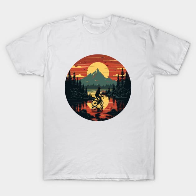 Cycling in the mountains T-Shirt by DragonDream